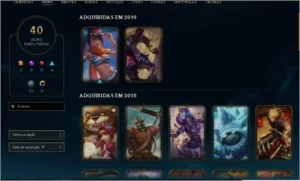 CONTA PRATA 1, 98 PDL, 87 CAMPEÃO E 40 SKIN - SEM REGISTRO - League of Legends LOL