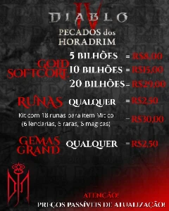 Diablo 4 Temporada 9  -  Pecados de Horadrim Softcore