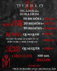 Diablo 4 Temporada 9  -  Pecados de Horadrim Softcore