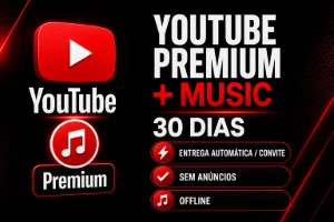 Youtube Premium + Music 30 Dias | ⚡ Entrega Automática - Assinaturas e Premium