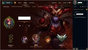 CONTA LOL LV 40 - 122 CHAMPS - 83 SKINS - PRATA V - League of Legends