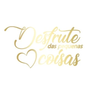 Frase Desfrute das Pequenas Coisas em MDF 50 x 28 cm - Artesanato e Personalizados