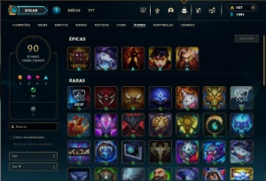 Ferro 2 com 135 Champs e 51 Skins - League of Legends LOL