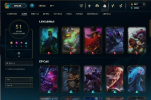 Ferro 2 com 135 Champs e 51 Skins - League of Legends LOL