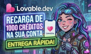 Lovable IA - Recarga De 1000 Créditos Na Sua Conta - Assinaturas e Premium