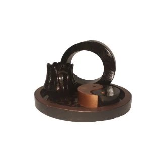 Conjunto Incensario Yin Yang 4 Peças - Artesanato e Personalizados