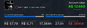 Conta Steam Rara de Nível 127 com mais de 750 Jogos! 15 Anos