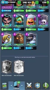 Conta Clash Royale nv10 com 246k de gold com 20 lendárias