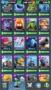 Conta Clash Royale nv10 com 246k de gold com 20 lendárias