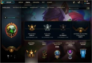CONTA LOL OURO 1 - FRAGMENTOS SKIN LENDARIA 10K EA, 3 GEMAS - League of Legends