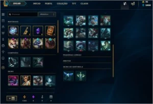 CONTA LOL OURO 1 - FRAGMENTOS SKIN LENDARIA 10K EA, 3 GEMAS - League of Legends
