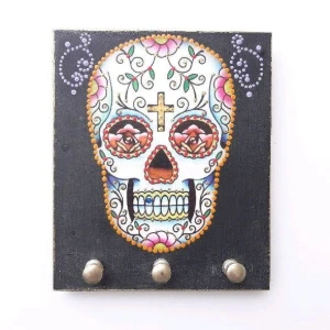 Porta Chave Caveira Mexicana #4 - Artesanato e Personalizados