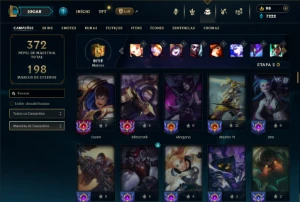 Bronze 3 com 110 Champs e 75 Skins - League of Legends LOL