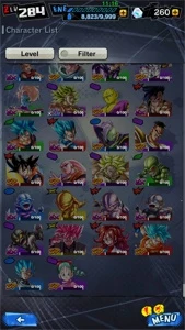 Conta do db legends nível 284 contendo quase todos personage - Dragon Ball Legends