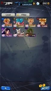 Conta do db legends nível 284 contendo quase todos personage - Dragon Ball Legends