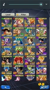 Conta do db legends nível 284 contendo quase todos personage - Dragon Ball Legends