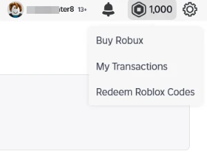 Conta Roblox com Mil (1000) Robux