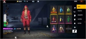 conta free fire gemada lv 74, pet e skins raras