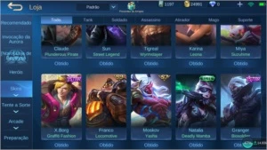 CONTA MOBILE LEGENDS LENDÁRIO