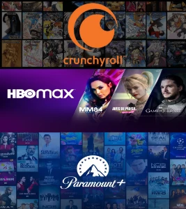Combo CRUNCHYROLL + HBO + PARAMOUNT | 30 Dias - Assinaturas e Premium