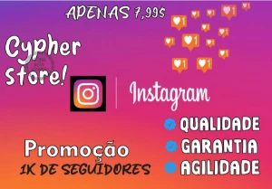 1K Seguidores instagram - Redes Sociais