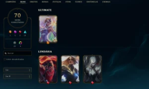 Conta League of Legends Full Acesso - 133 Champs e 70 Skins LOL