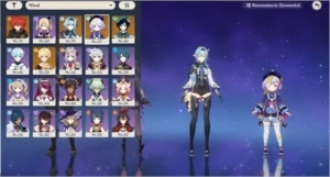 CONTA COM DILUC + EULA + Venti + QIQI + 4 estrelas abaixo - Genshin Impact