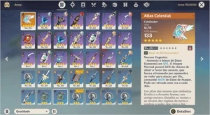 CONTA COM DILUC + EULA + Venti + QIQI + 4 estrelas abaixo - Genshin Impact