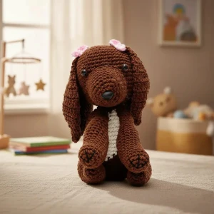 Cachorro Marrom Numquiditu em Amigurumi - Artesanato e Personalizados