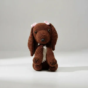 Cachorro Marrom Numquiditu em Amigurumi - Artesanato e Personalizados