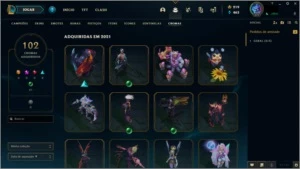 Conta LOL 1200+ skins Diamante 80% WR - League of Legends