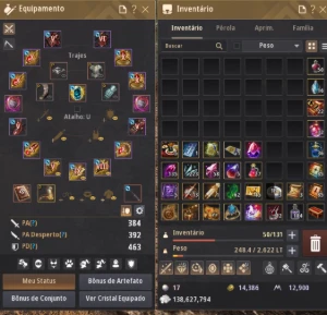 Conta bdo end game 853gs todos tesouros - Black Desert