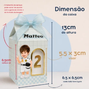 Caixa Milk com Visor 3D Personalizada - Artesanato e Personalizados