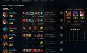 CONTA D4 60%WINRATE 3 TOKENS DE REEMBOLSO HÉROIS AD E SUP - League of Legends LOL