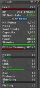 EK em Lutabara lvl 245 skills 98/92 ML 10 com 60 dias de PA - Tibia