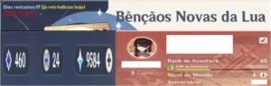AR 35 / Mona + 7 SR + 11000 Gemas Essenciais - Genshin Impact