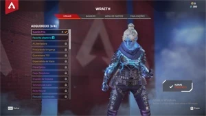 Conta PC com Herança (Wraith) + Skin Épica (Soando Frio) - Apex Legends