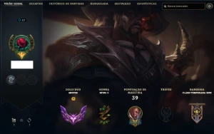 Conta mestre - League of Legends LOL