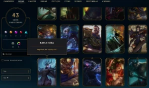 Conta League of Legends Full Acesso - 130 Champs e 43 Skins LOL