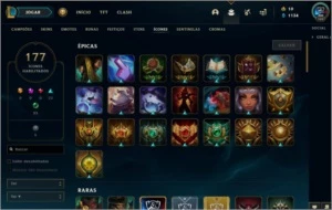 Conta LoL Ouro4 MMR alto, 123Campeões, 88 Skins - League of Legends