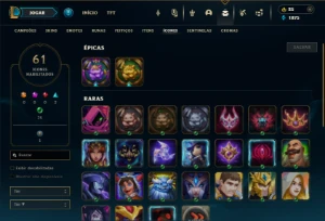 Esmeralda 3 com 55 Champs e 12 Skins - League of Legends LOL