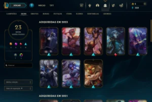 LoL - Esmeralda 4 com 51 Champions, 23 Skins (2 Vitoriosas) - League of Legends