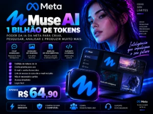 Muse AI - 1 BILHÃO de Tokens - Conta Individual - Assinaturas e Premium