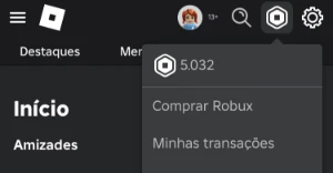 Conta roblox com robux