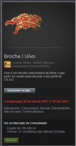 Conta Steam com broche Howl (500 reais) - Counter Strike CS