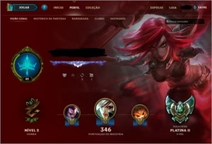 Conta Platina II League of Legends LOL