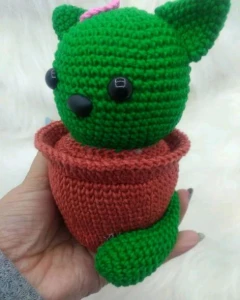 Peso de Porta em crochê - Gactos - Artesanato e Personalizados