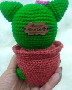 Peso de Porta em crochê - Gactos - Artesanato e Personalizados