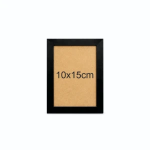 Moldura Preta com Vidro - 10x15 ou 15x21 cm - Artesanato e Personalizados