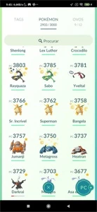 Conta com diversos lendários 100% e shinys - Pokémon